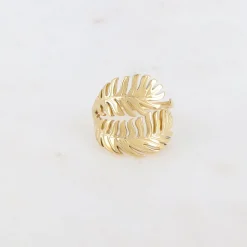 Clearance HippieChic Bague 2 Feuilles Exotiques