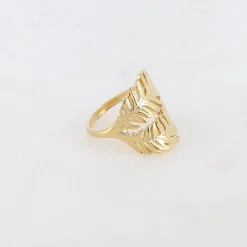 Clearance HippieChic Bague 2 Feuilles Exotiques