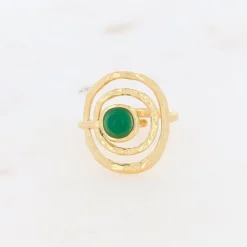 Shop HippieChic Bague avec Pierre Naturelle