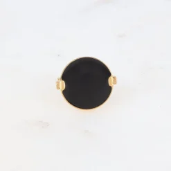 Outlet HippieChic Bague Émaillée Noire