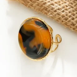 Sale HippieChic Bague Résine Marbré