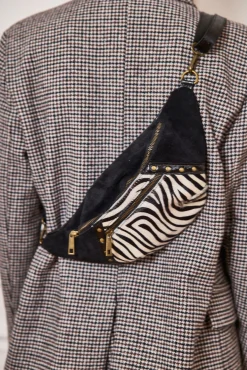 Online HippieChic Banane en Cuir Empiècement Animal