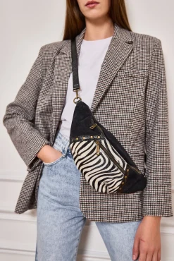 Online HippieChic Banane en Cuir Empiècement Animal