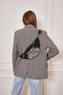 Online HippieChic Banane en Cuir Empiècement Animal