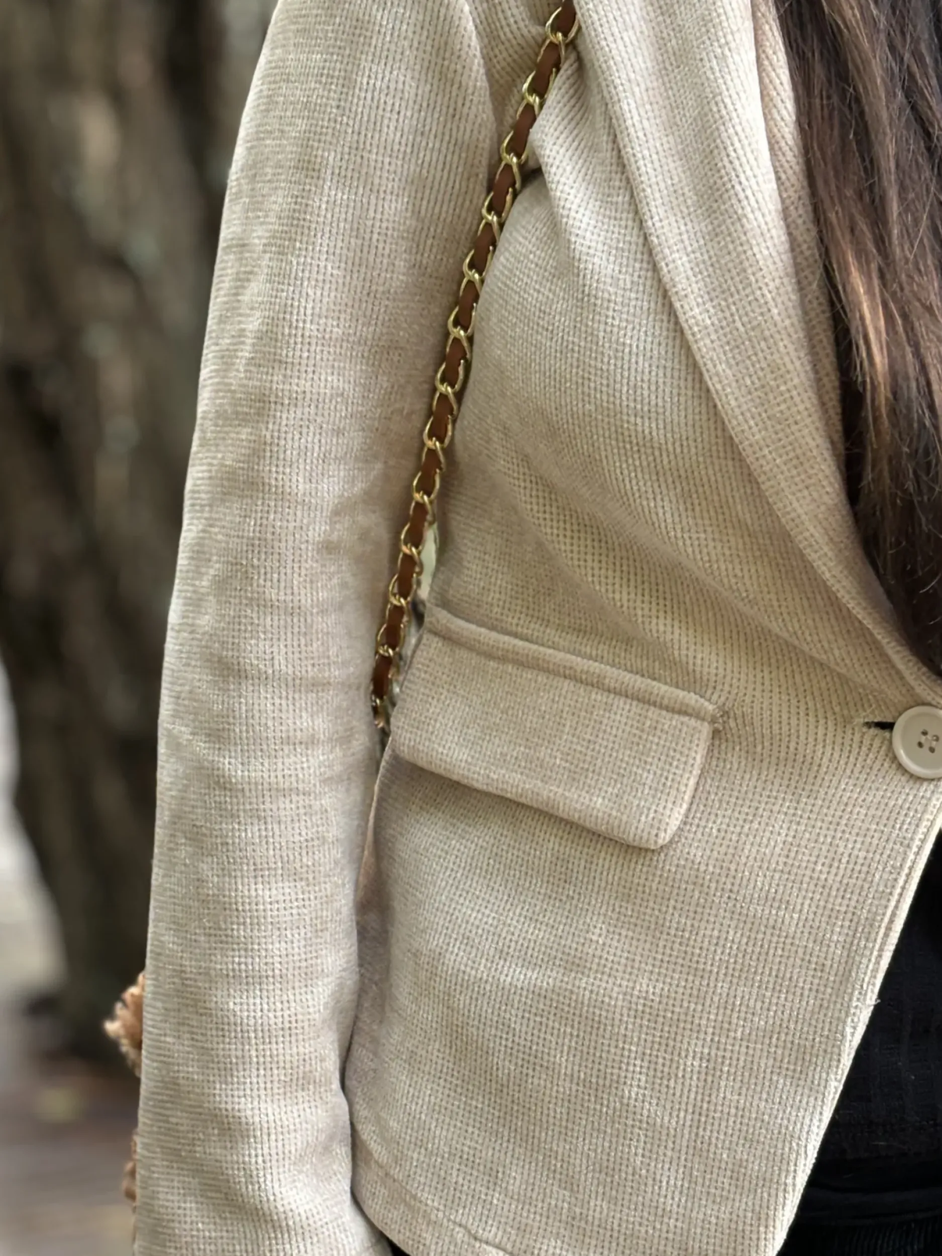 Outlet HippieChic Blazer Velours Capuche Léo