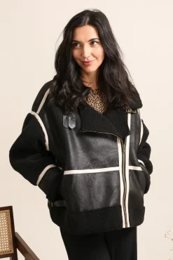 Store HippieChic Blouson Oversize Noir & Blanc