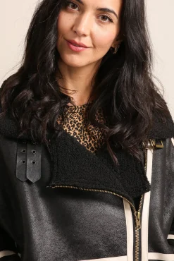 Store HippieChic Blouson Oversize Noir & Blanc