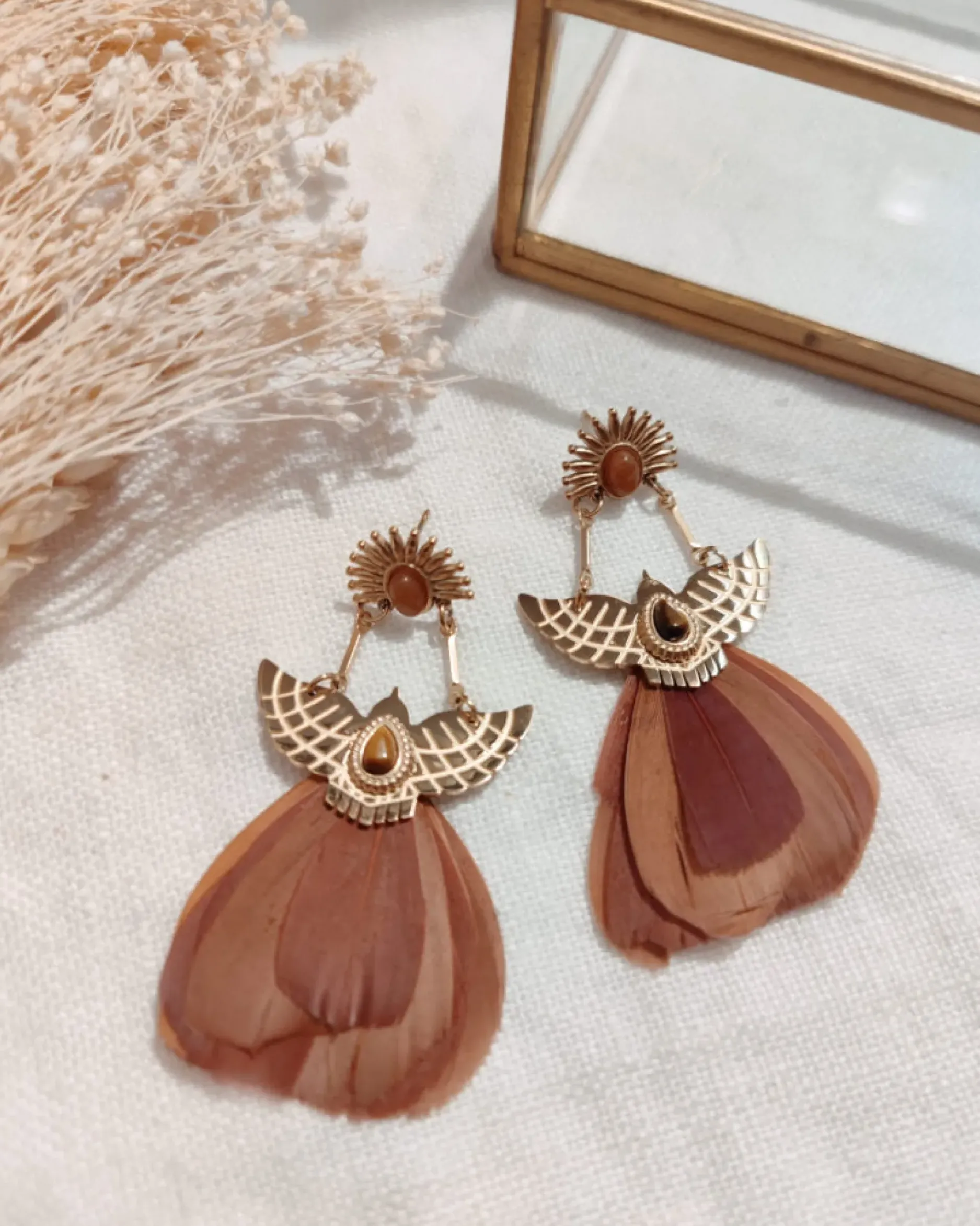 Best Sale HippieChic B.O Pendant Plumes Aigles