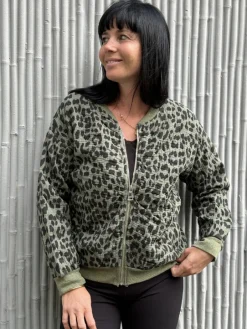 Online HippieChic Bombers Gaze de Coton Léopard