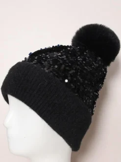 Fashion HippieChic Bonnet Sequin Pompon