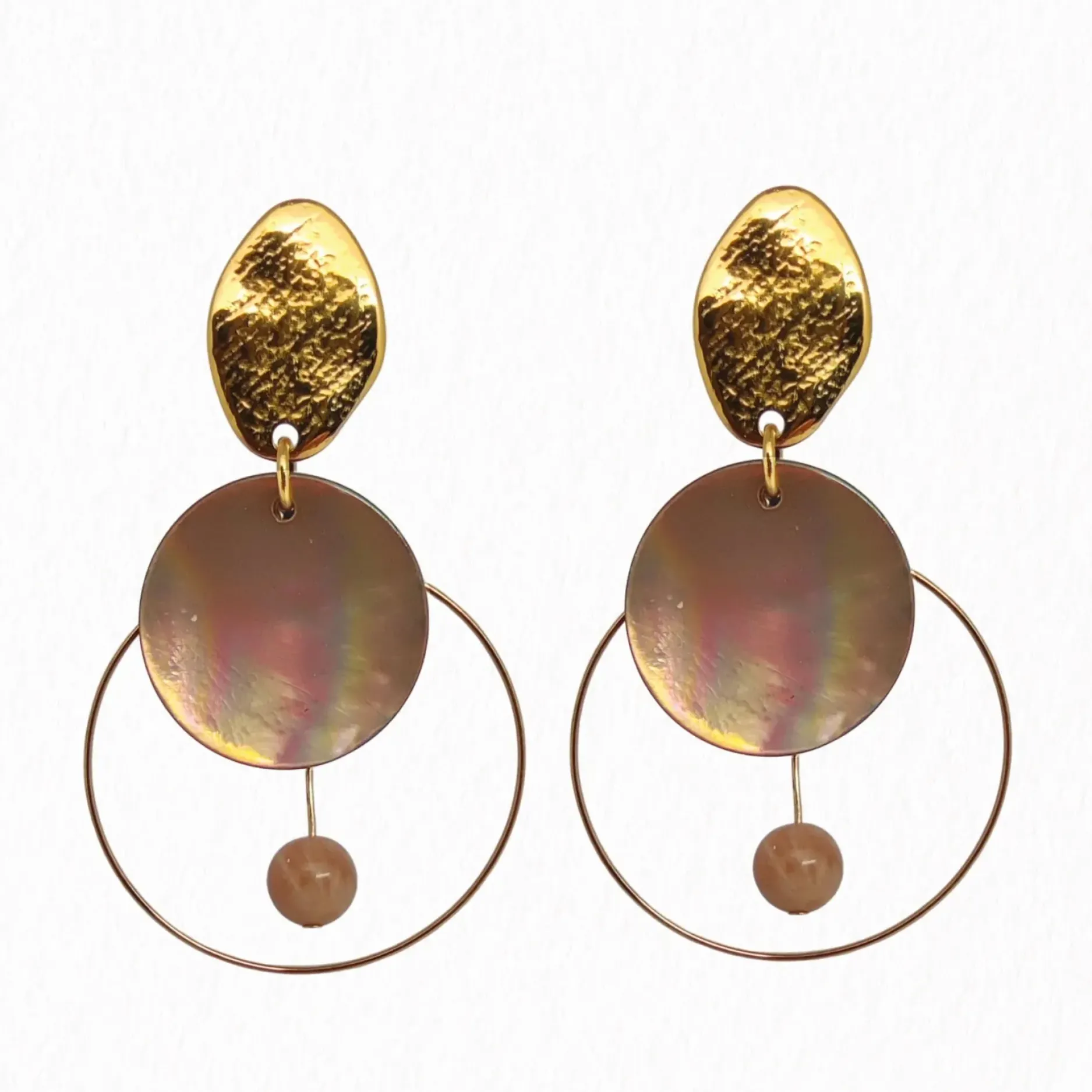 Store HippieChic Boucles d'Oreilles Nacres Uma