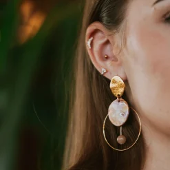 Store HippieChic Boucles d'Oreilles Nacres Uma