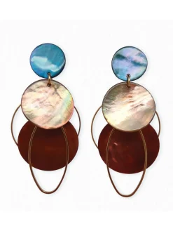 Discount HippieChic Boucles d'Oreilles Nacres Reine