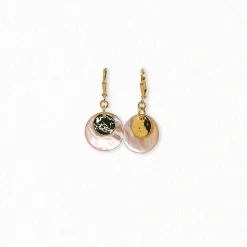 Cheap HippieChic Boucles d'Oreilles Nacres Dormeuses