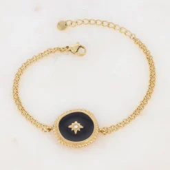 Outlet HippieChic Bracelet avec Pièce Émaillée et Strass