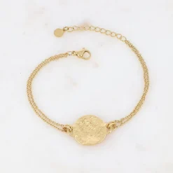 Flash Sale HippieChic Bracelet avec Pièce Martelée Ovale