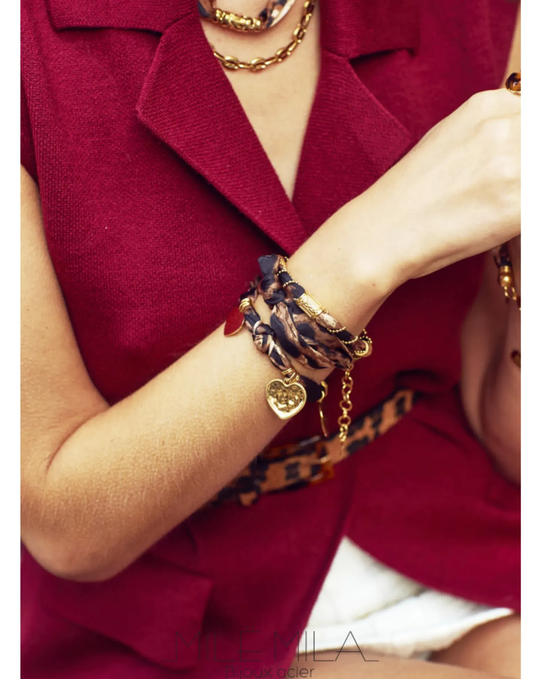 Best Sale HippieChic Bracelet Jonc Léopard