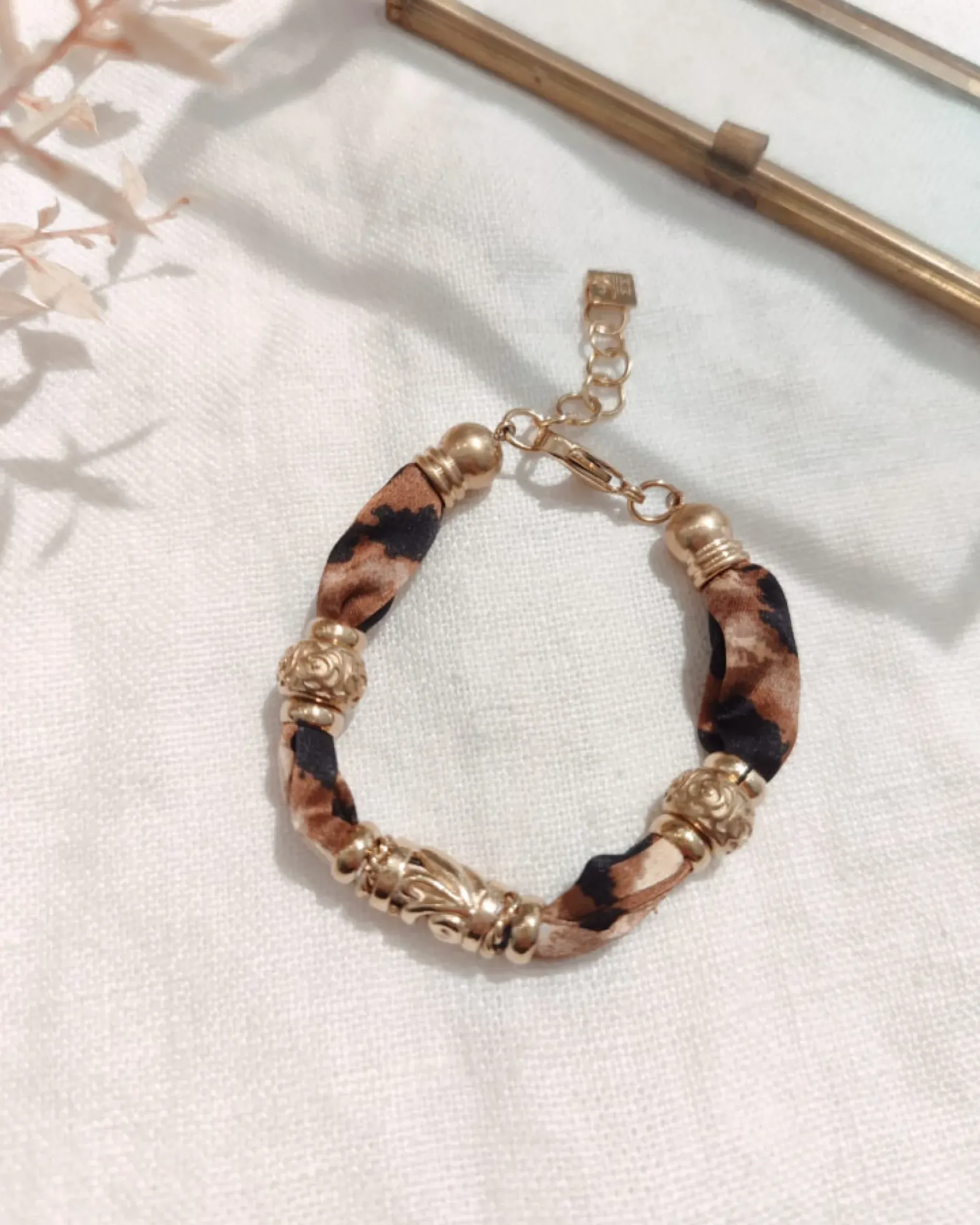 Cheap HippieChic Bracelet Léopard Marron