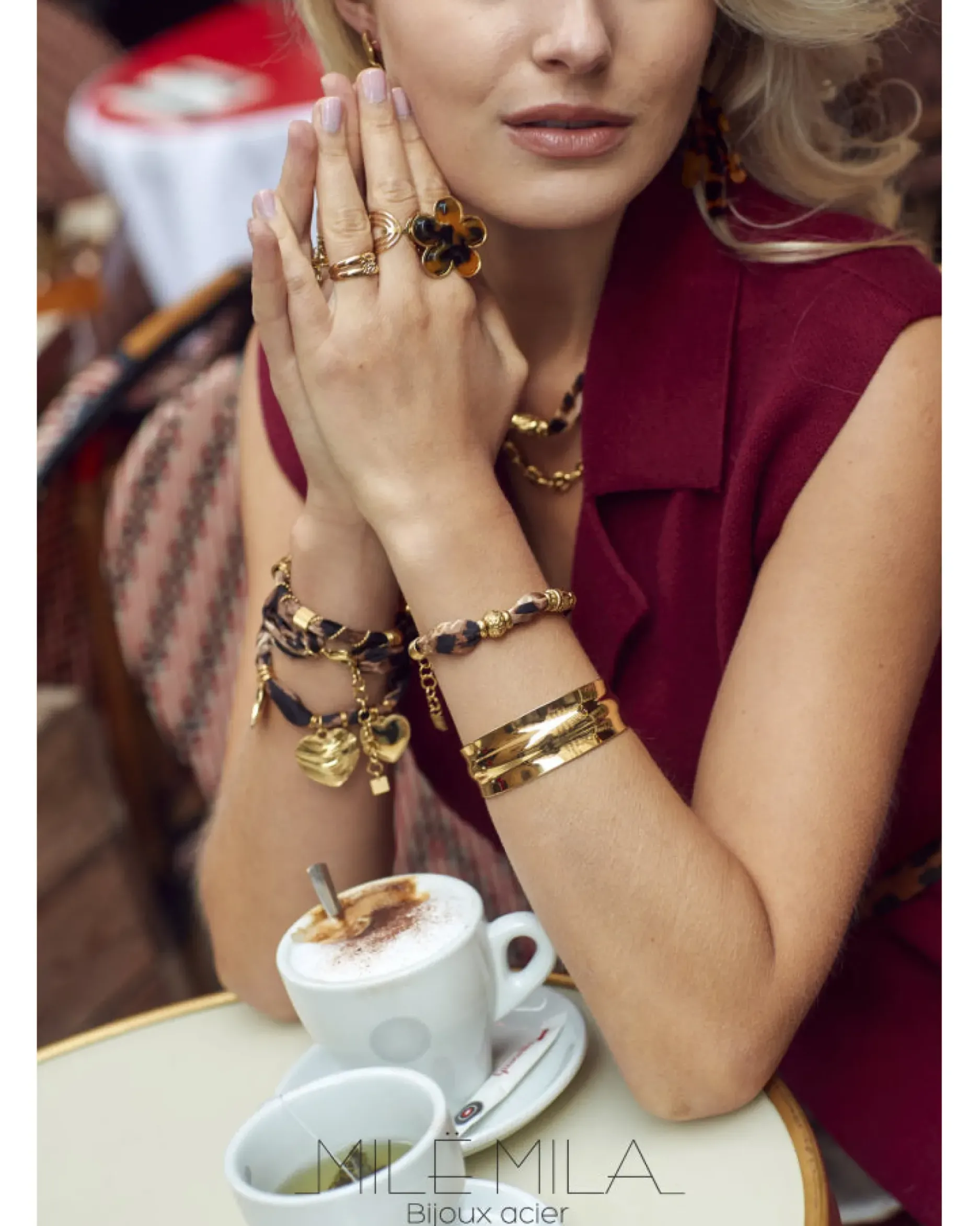 Cheap HippieChic Bracelet Léopard Marron