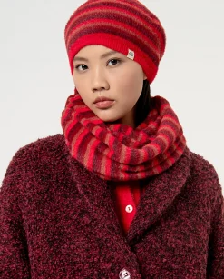 Sale HippieChic Béret en Fourrure Rayée / 34BURA532