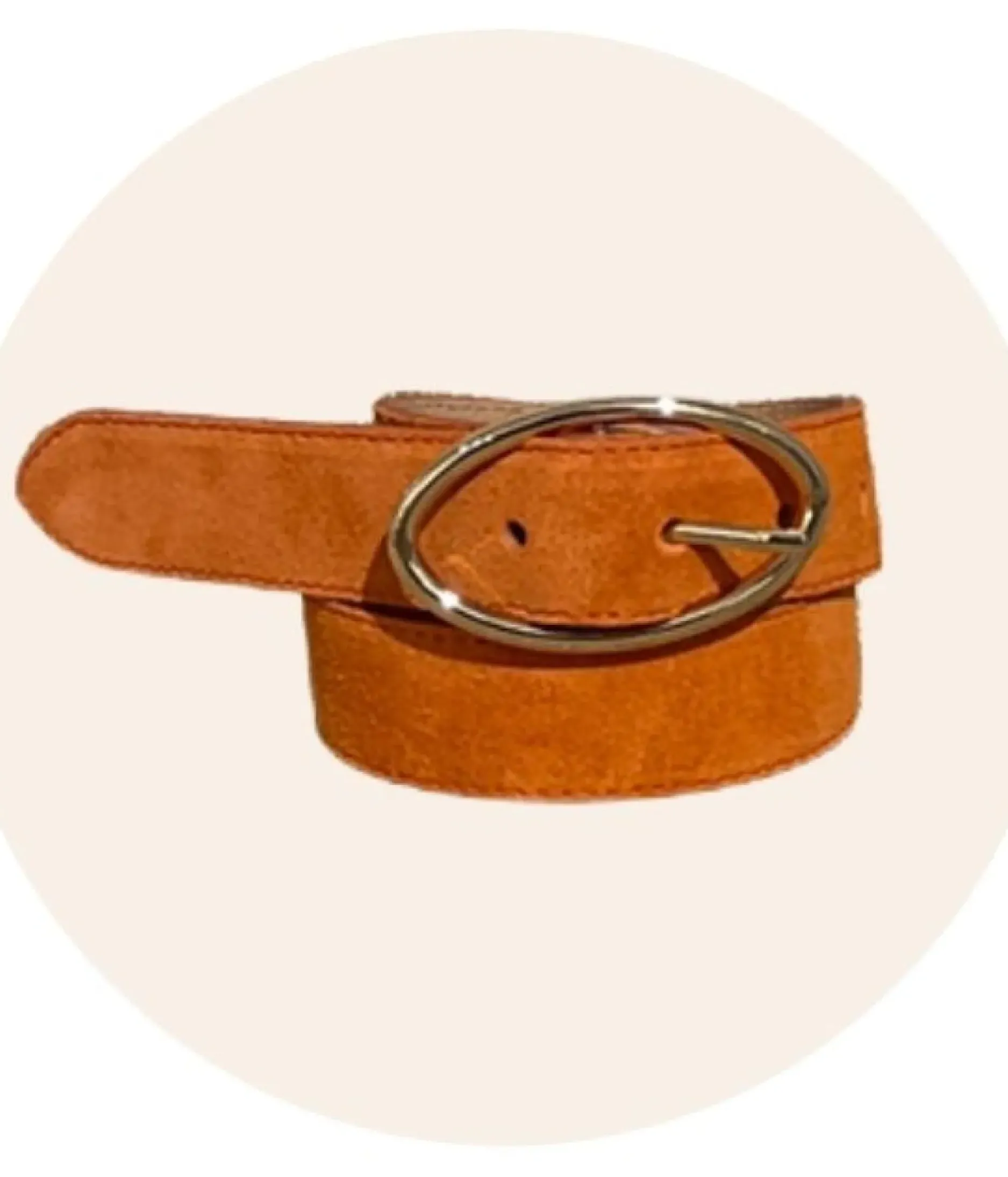 Cheap HippieChic Ceinture Boucle Ovale Orange