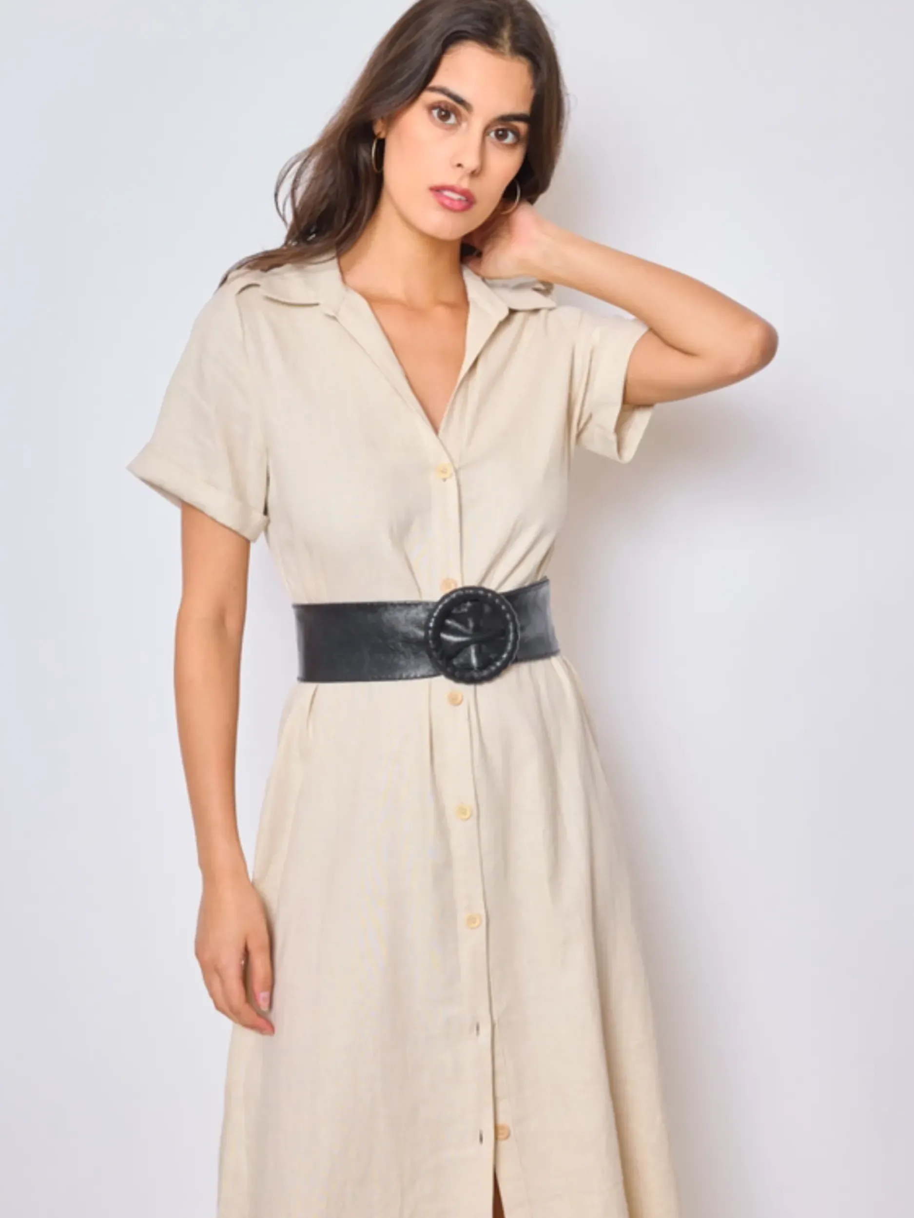 Clearance HippieChic Ceinture en cuir uni - hippie chic Noir