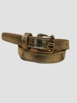 Flash Sale HippieChic Ceinture Fine Brillante en cuir Doré