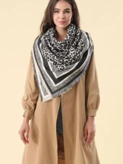 Sale HippieChic Écharpe Chaude Léopard