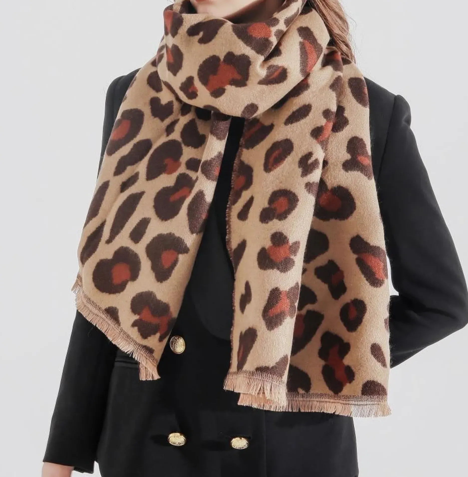 New HippieChic Écharpe en Laine Imprimée