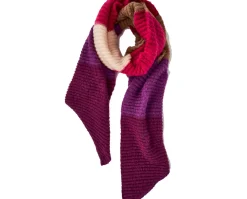 Sale HippieChic Écharpe Tricotée Rayée Multicolore