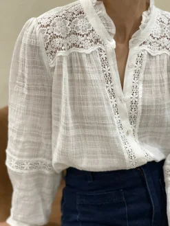 Discount HippieChic Chemise Crépon Dentelle