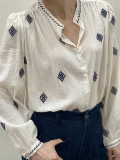 Cheap HippieChic Chemise Mazy Écru