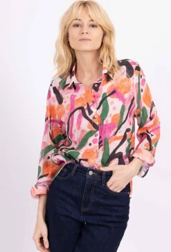 Cheap HippieChic Chemise Paint Multicolore