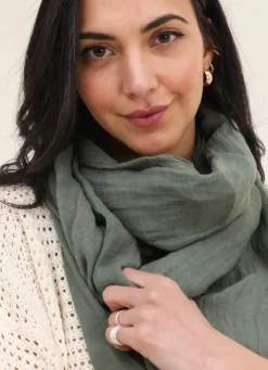 Outlet HippieChic Châle 100% Lin Beige