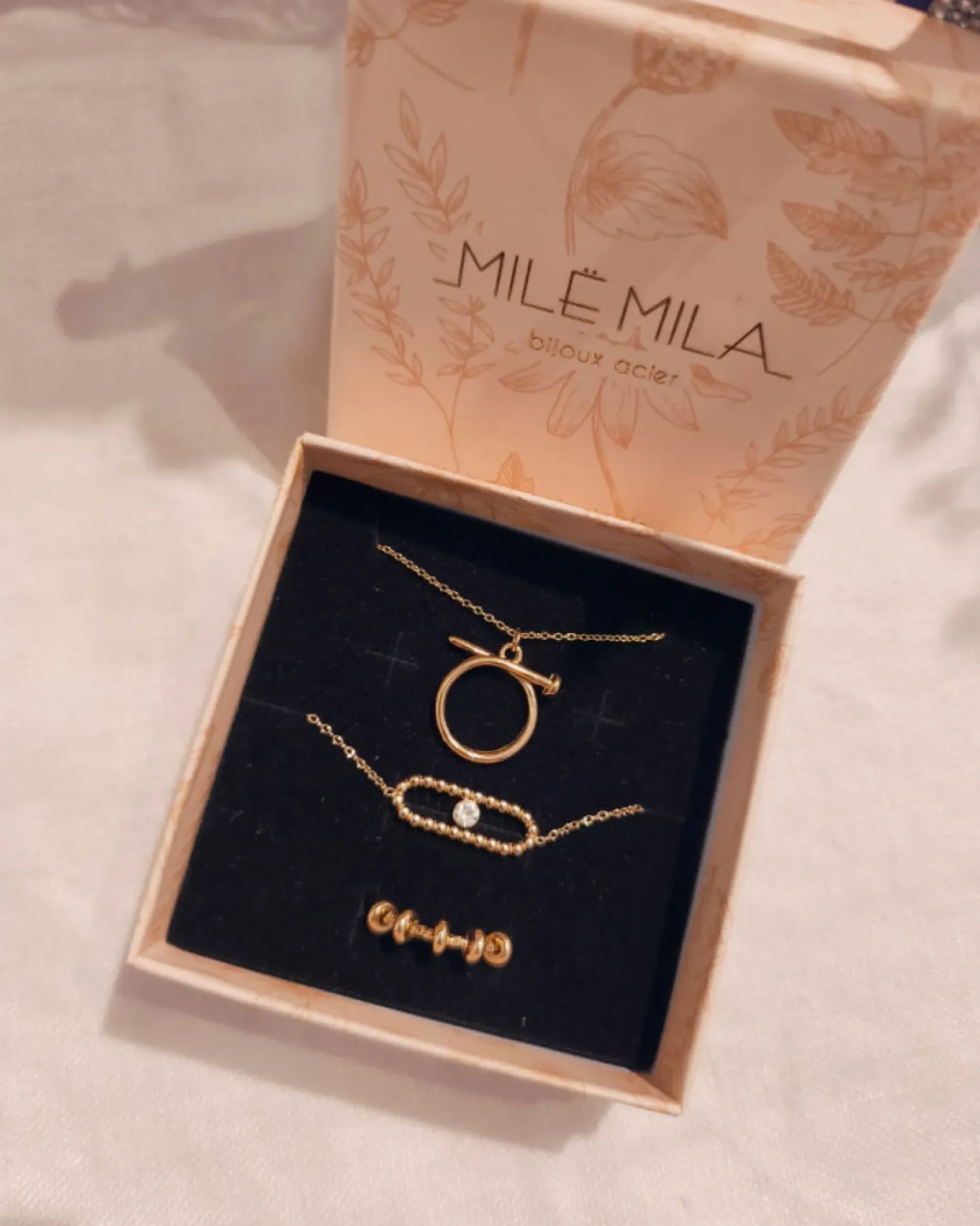 Best HippieChic Coffret Cadeaux Bijoux Trio Or