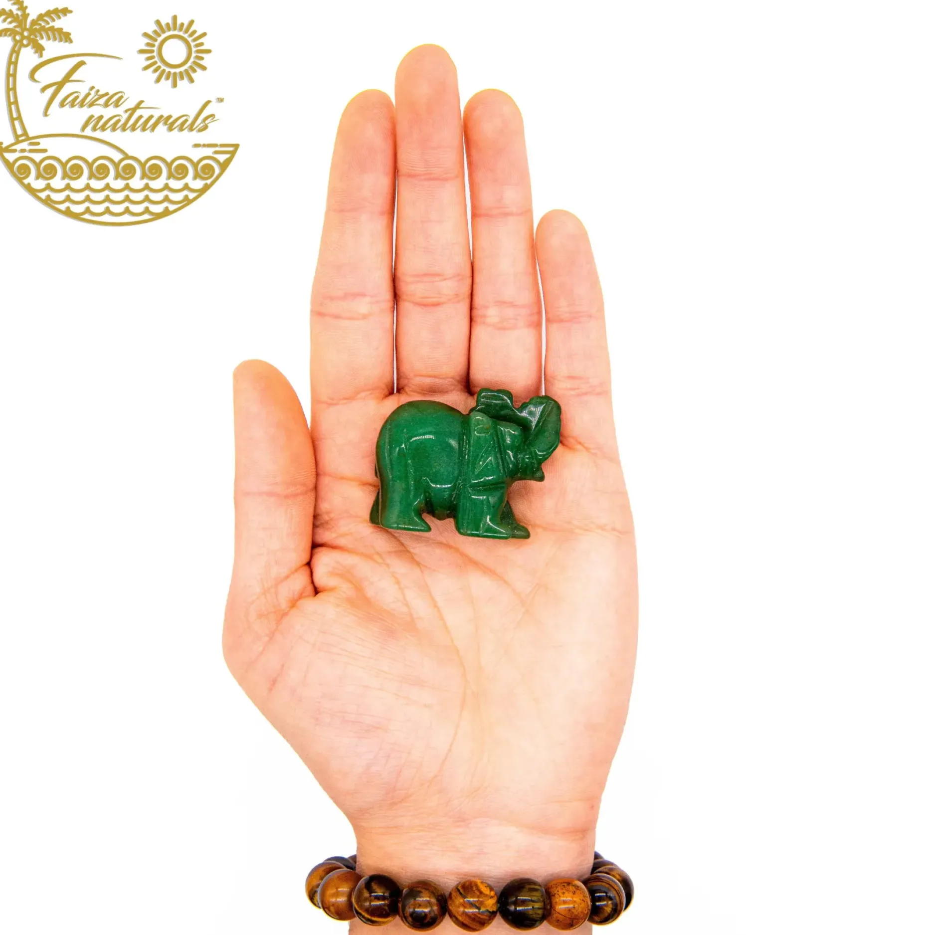 Best HippieChic Cristaux d'éléphant en aventurine verte (sculptés à la main)