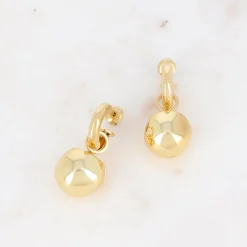 New HippieChic Créoles avec Perle Dorée