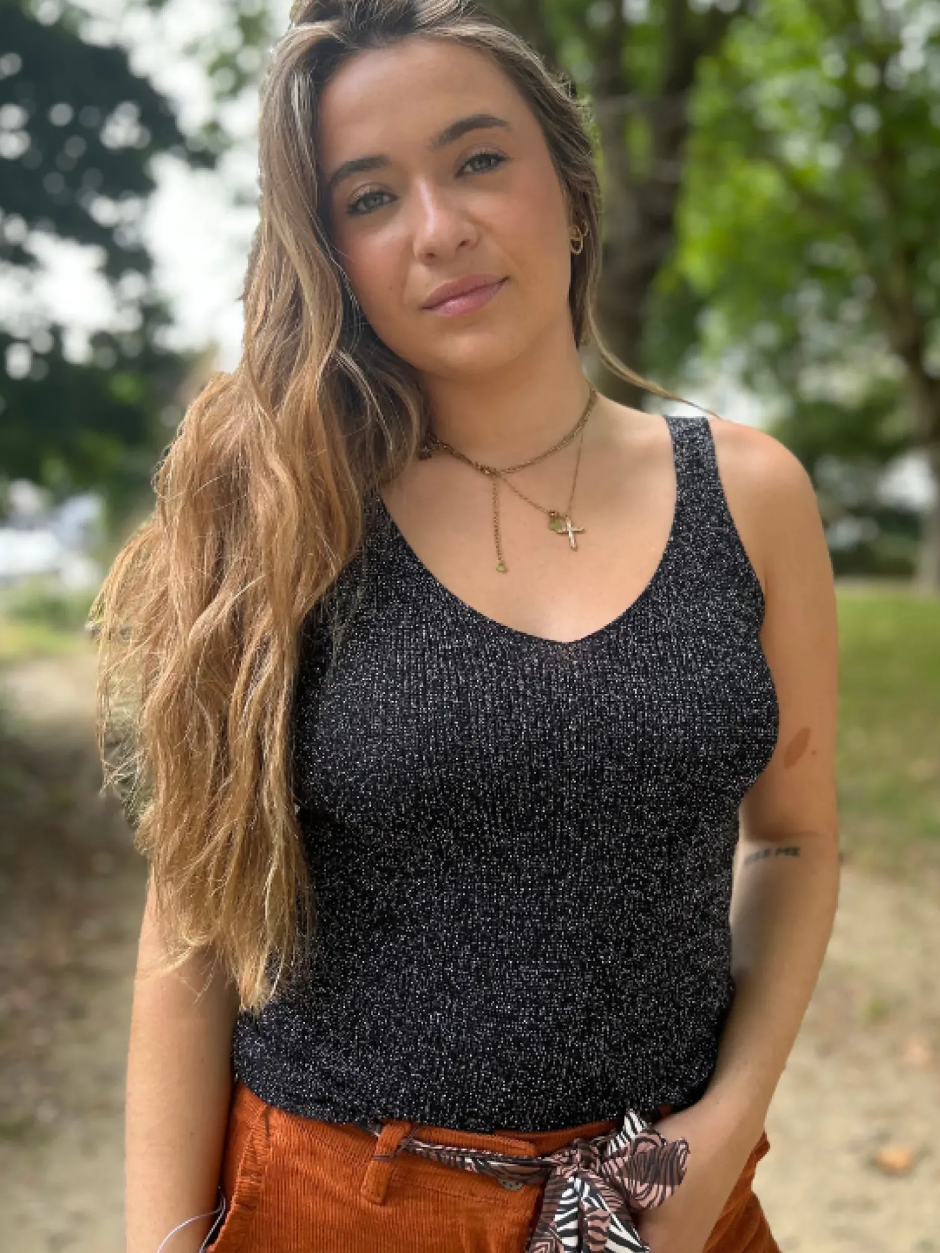 Flash Sale HippieChic Débardeur en Maille Lurex