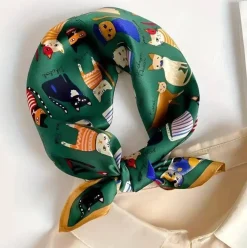 Cheap HippieChic Foulard Cat Blanc