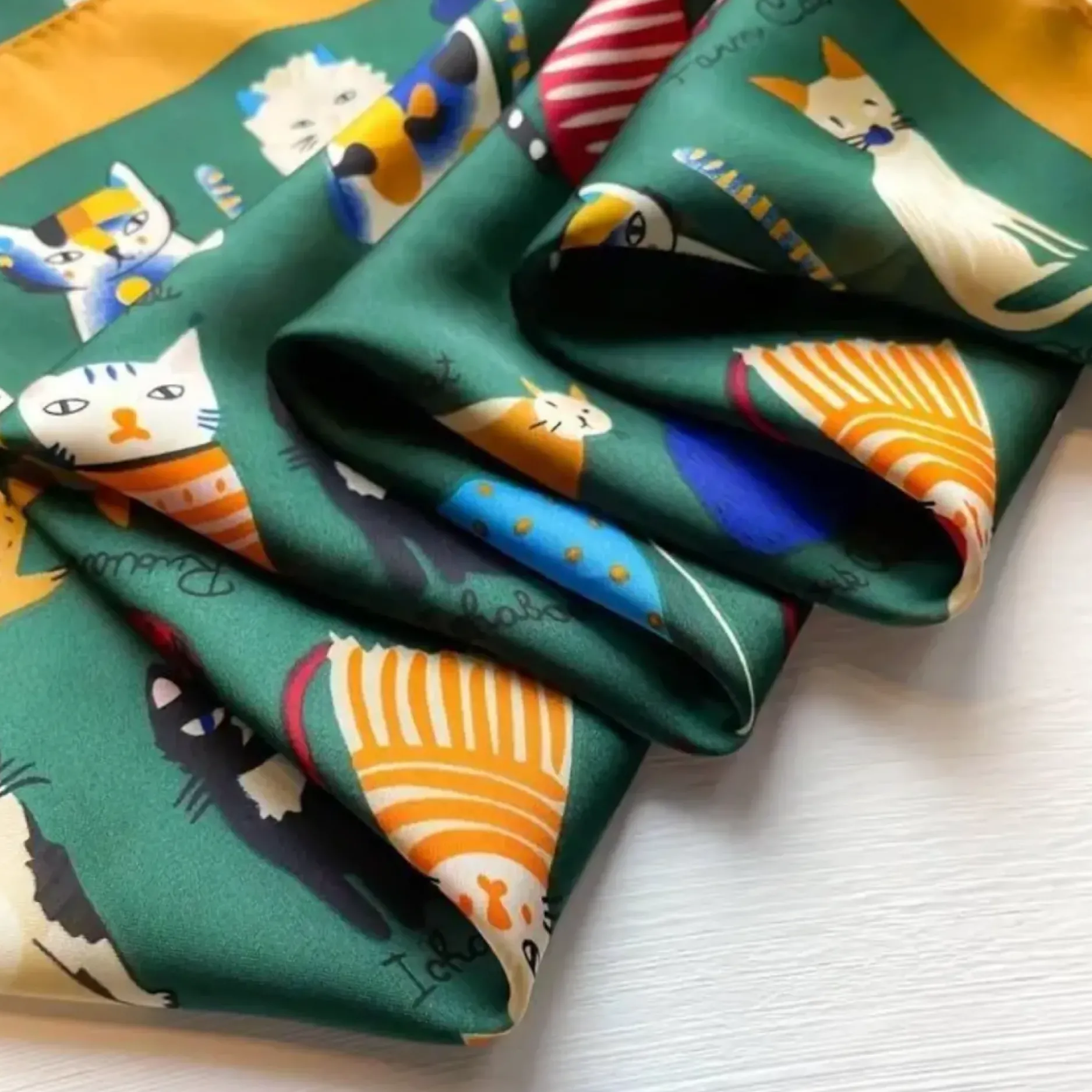 Cheap HippieChic Foulard Cat Blanc