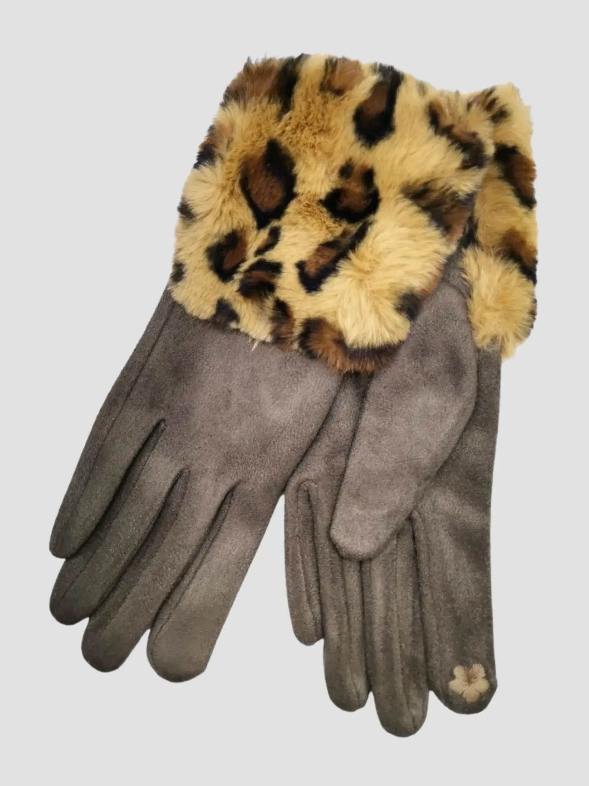 Hot HippieChic Gants Fourrés Léopard