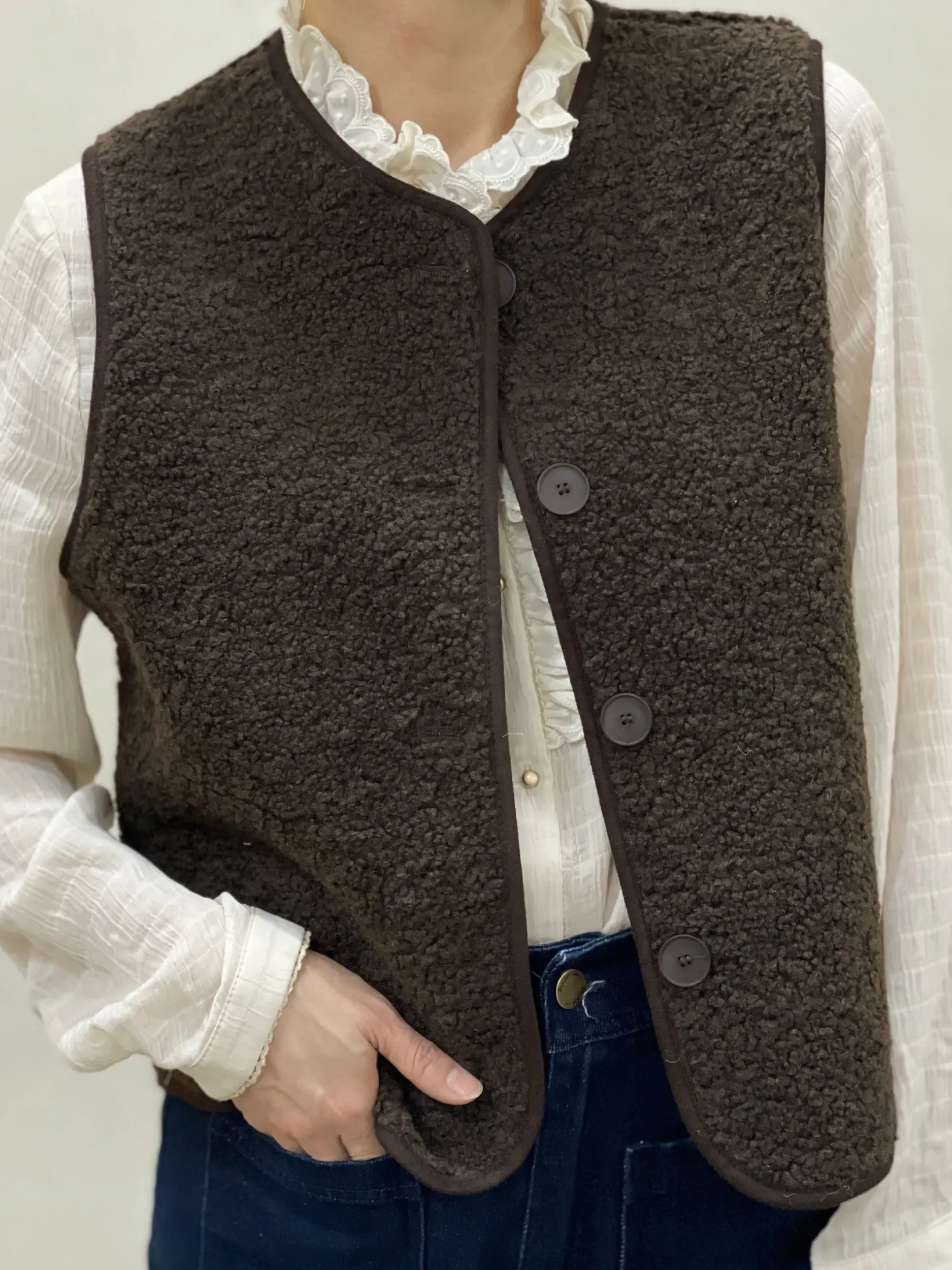 Store HippieChic Gilet Bouclette Uni