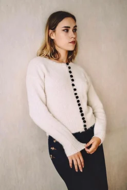 Discount HippieChic Gilet Boutons Noir