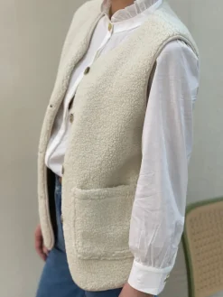 Outlet HippieChic Gilet Long Bouclette Uni