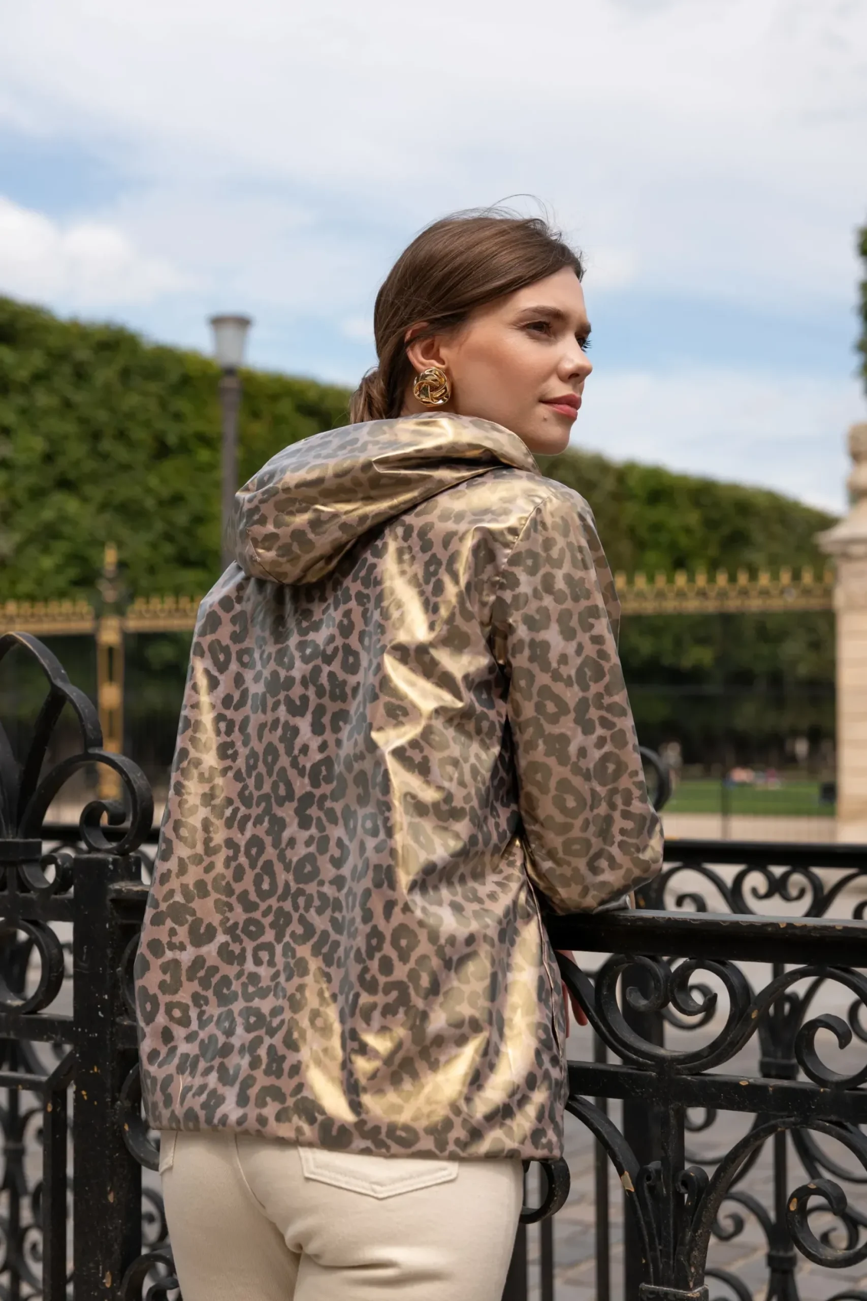 Clearance HippieChic Imperméable court et réversible léger Kaki