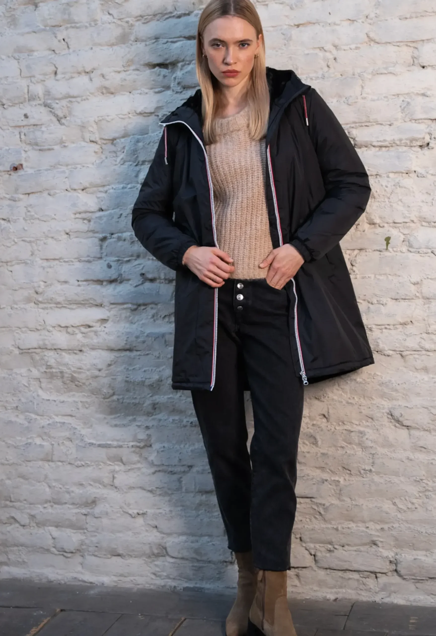 Online HippieChic Imperméable Fourrée Lisa Marine