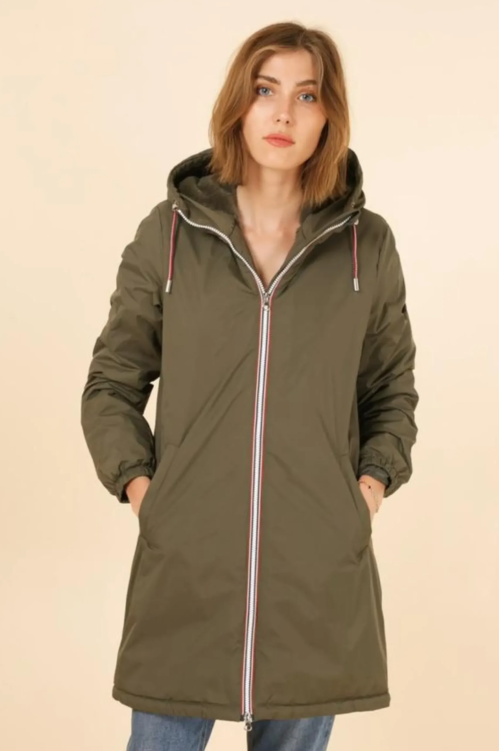 Online HippieChic Imperméable Fourrée Lisa Marine