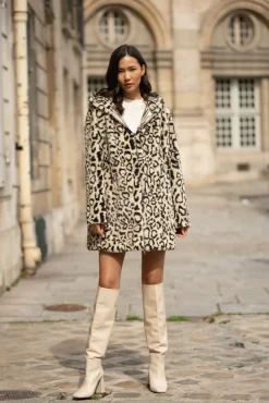 Cheap HippieChic Imperméable Fourrure Léopard