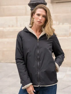 Best Sale HippieChic Imperméable Réversible Court Fourrée