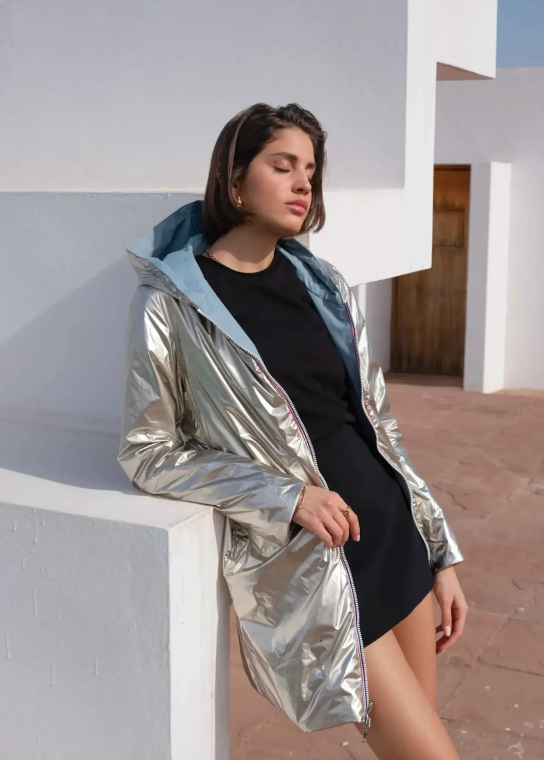 Shop HippieChic Imperméable Réversible Rembourrée Kakidoré